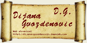 Dijana Gvozdenović vizit kartica